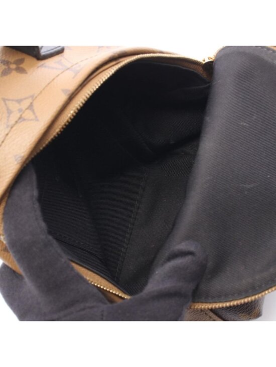 Louis Vuitton Backpack Palm Springs Mini Monogram Reverse Canvas Leather